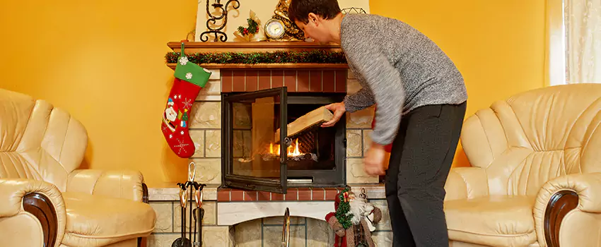 Rusted Metal Fireplace Restoration in Brownsville, Florida